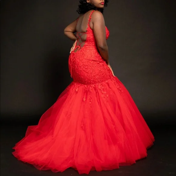 Sherri Hill | Dresses | Prom Dress Co 220 Sherri Hill Red Mermaid Dress W  Sequins Size 6 | Poshmark